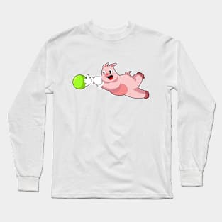 Pig Bowling Bowling ball Long Sleeve T-Shirt